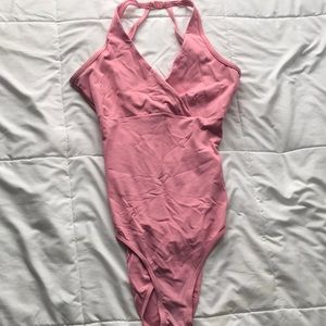Pink Halter Dance Leotard